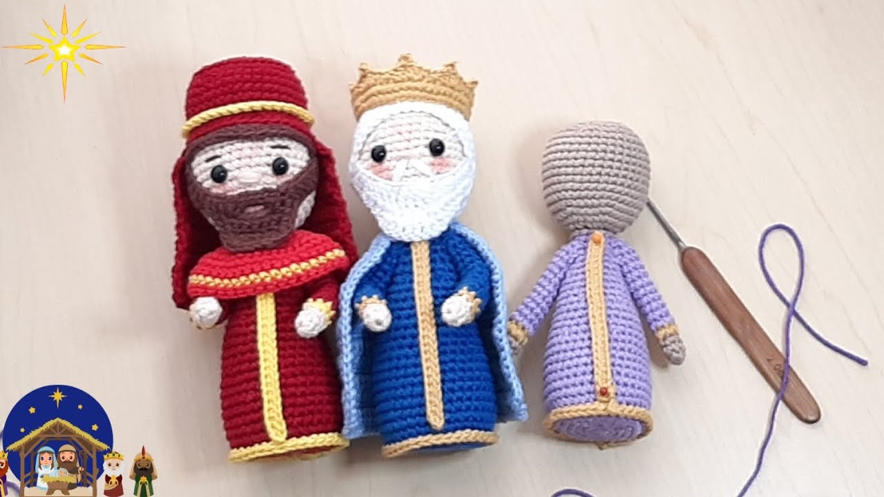 🤴 REYES MAGOS A MIGURUMIS / TUTORIAL PASO A PASO  ( PRIMERA PARTE  ) 🤴