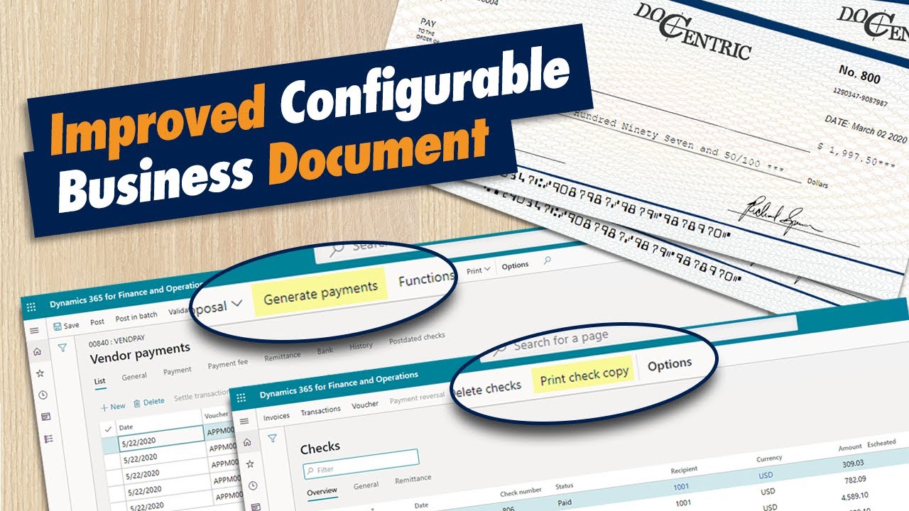 Convert SSRS Check to ER Business Document