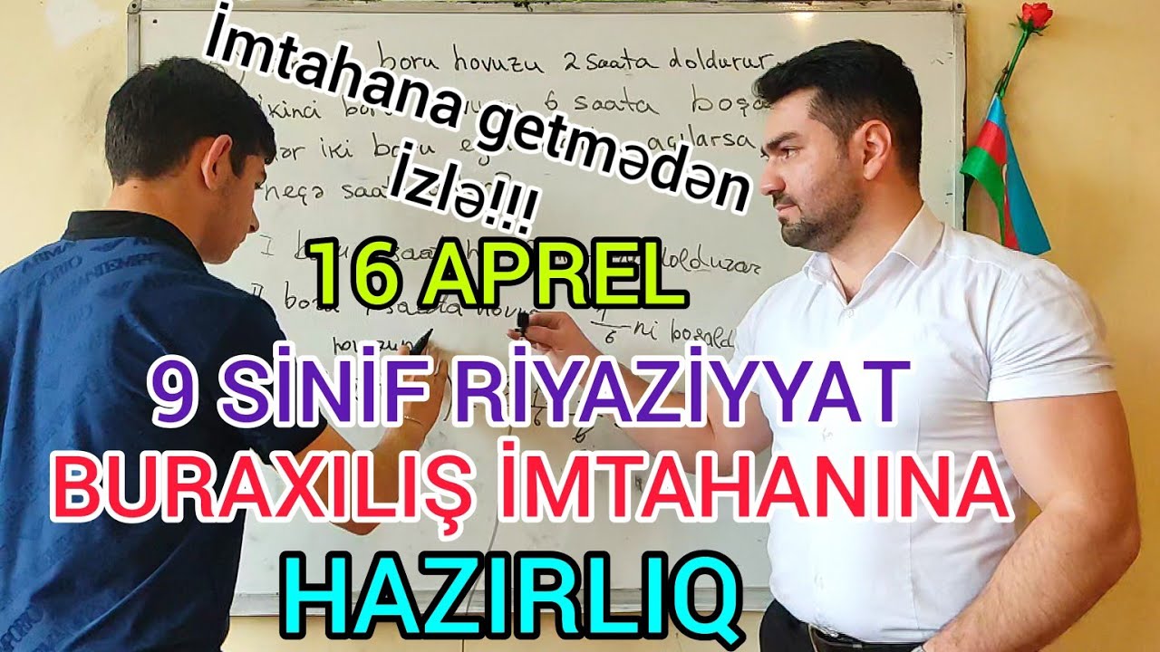16 APREL 2023 9 SİNİF BURAXILIŞ imtahanına hazırlıq . 15 suala qarşı 20 doğru sual yaz . #riyaziyyat