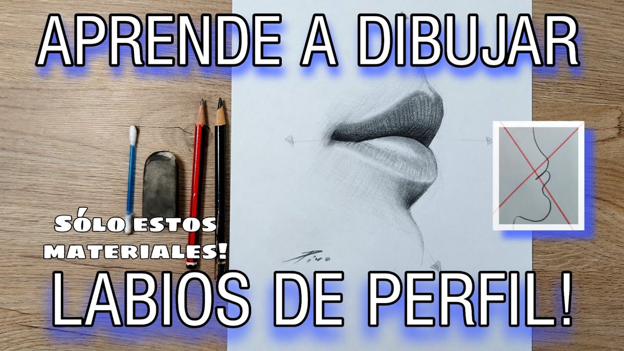APRENDE a DIBUJAR LABIOS de PERFIL NATURALES con SÓLO 2 LÁPICES ✏