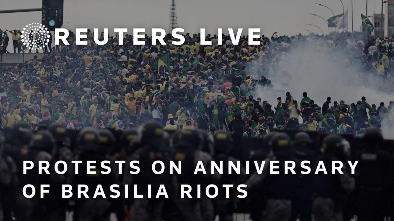 LIVE: Protests on anniversary of Brasilia riots