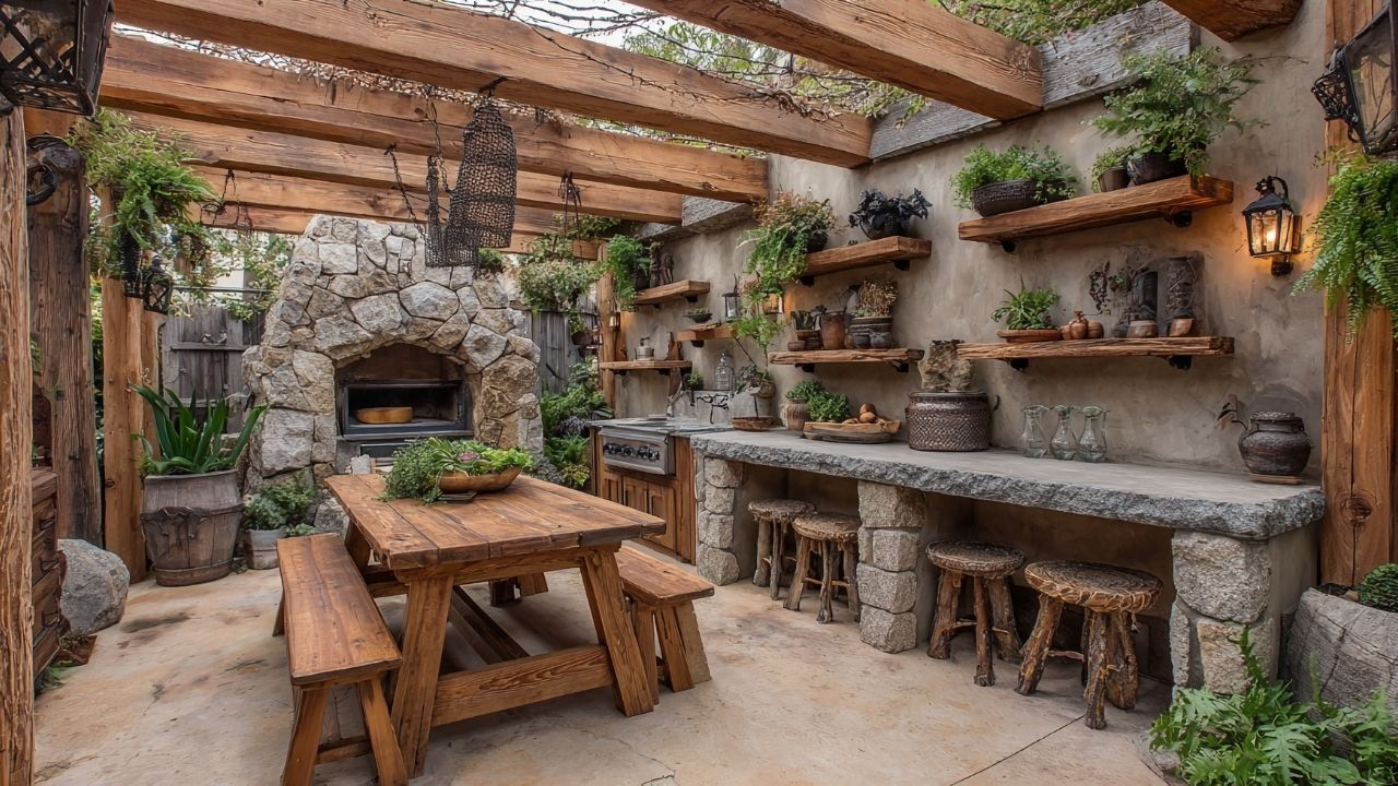 Creating a Stunning Rustic Outdoor Kitchen in Small Spaces