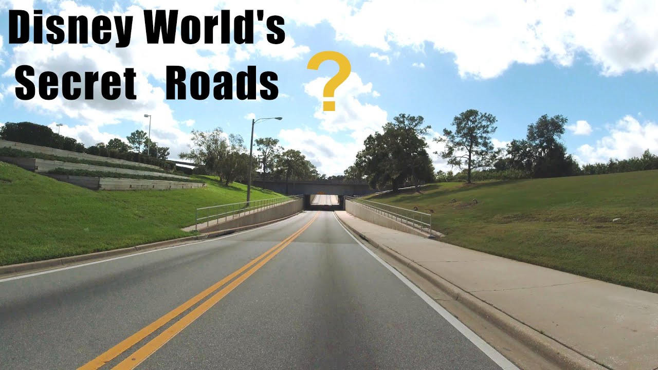 Driving the back road into Disney World / TRON / University / Monorail / Space Mountain