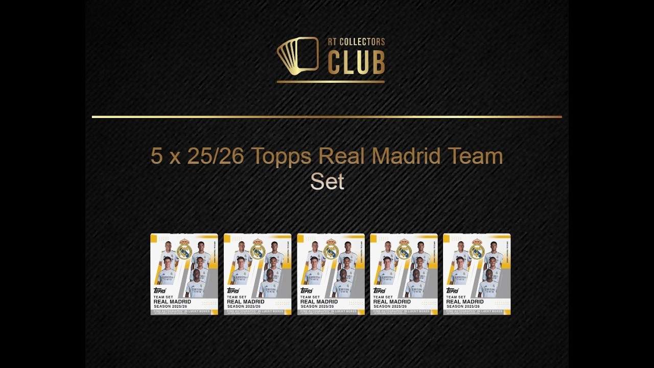#482 PYT Soccer Break - 5 x 25/26 Topps Real Madrid Team Set (2026-03-08)