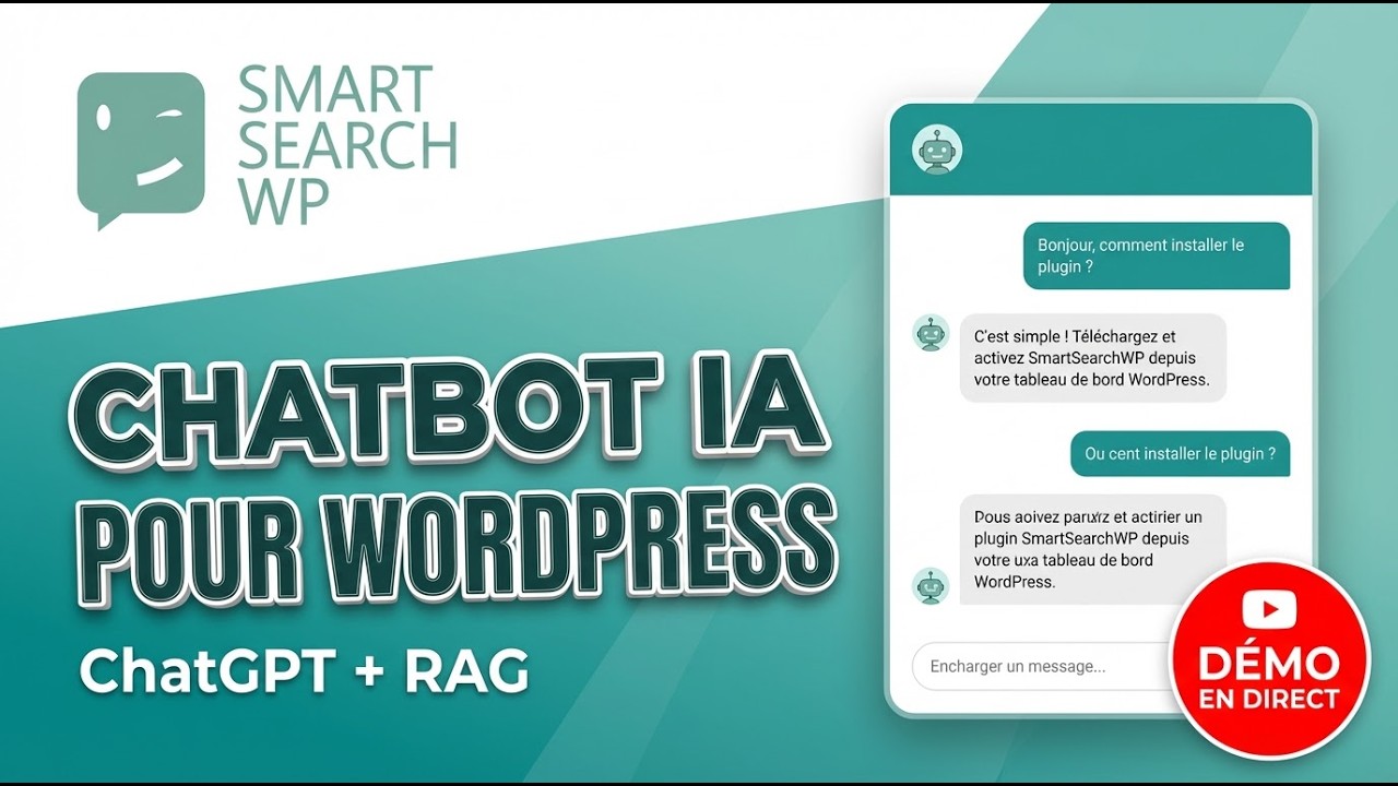 Chatbot IA WordPress avec ChatGPT : SmartSearchWP (Démo Complète 2026)