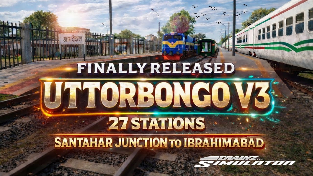 Download Uttorbongo V3 | উত্তরবঙ্গ V3 | SANTAHAR junction to IBRAMHIMABAD | Real Diatance Based | 