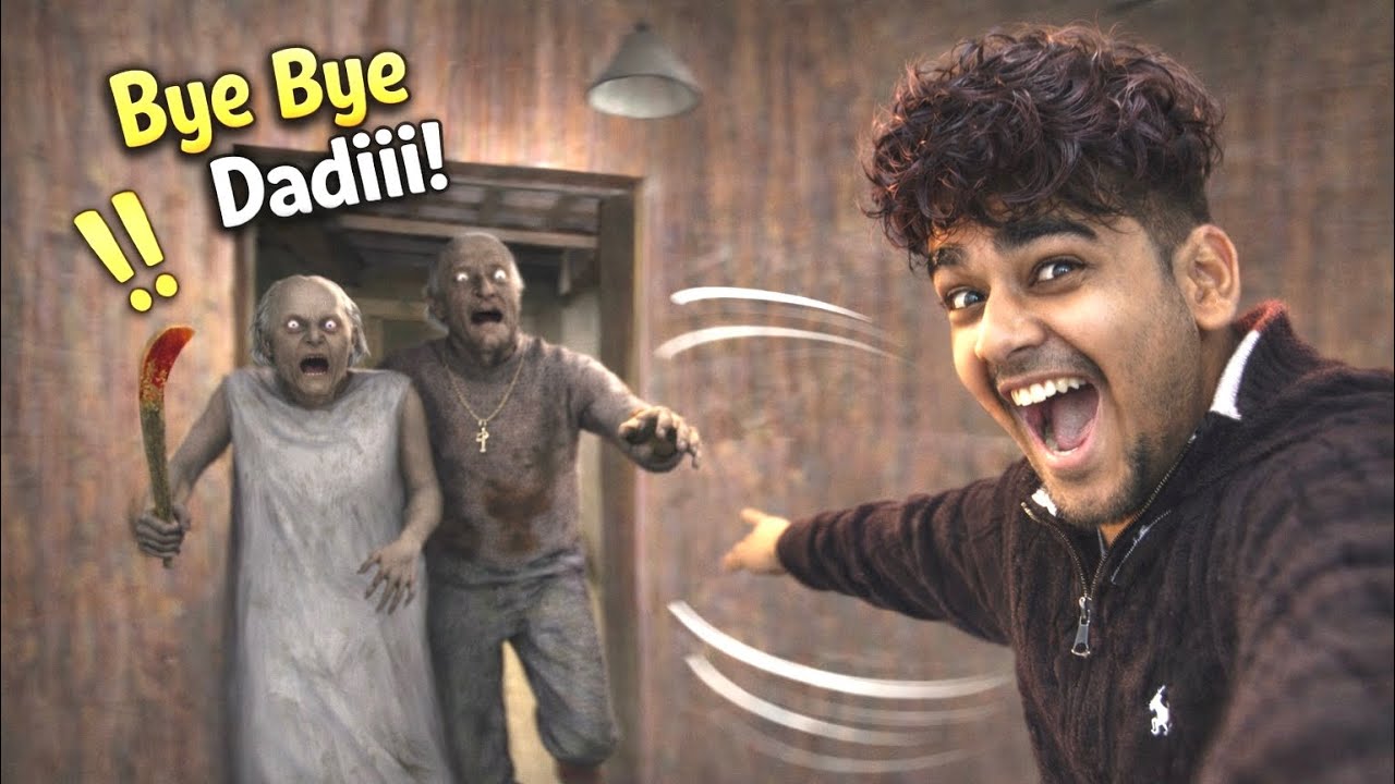 Granny Grandpa Se Bachke Bhaaga 😱😂 | Bye Bye Dadiii #grannygame #granny #granny2 