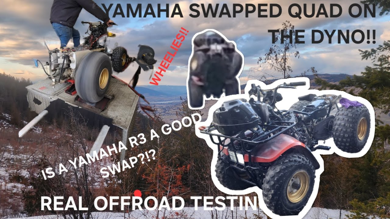 YAMAHA R3 SWAPPED QUAD GETS DYNO TUNED! REAL OFFROAD TESTING!! ALMOST CRASHED!!