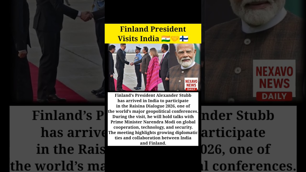 Finland President Visits India 🇮🇳🤝🇫🇮 | Raisina Dialogue 2026 Global Talks #finland #finlandia #india