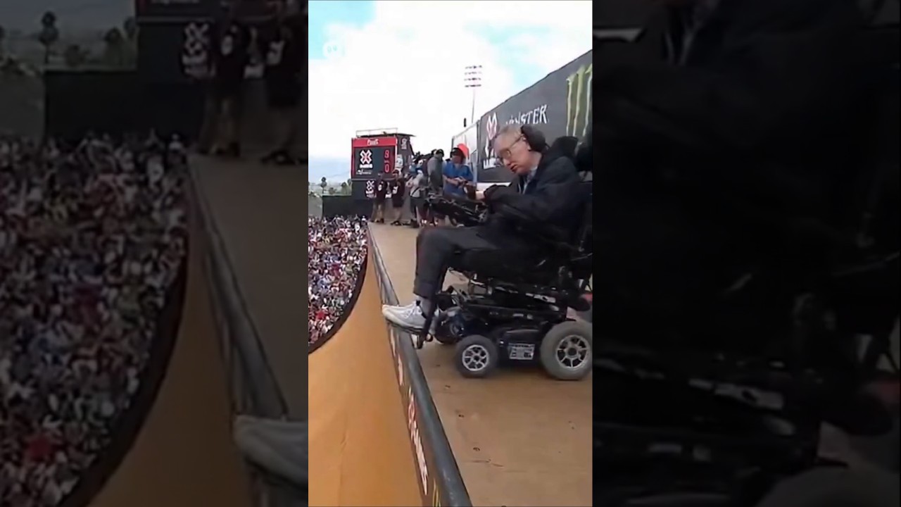 Stephen Hawking vs. the Halfpipe | AI Comedy Short