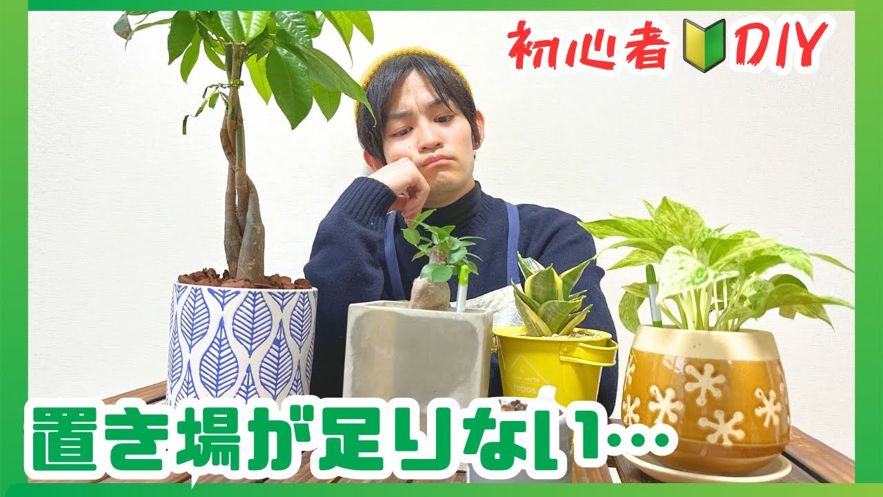 【DIY】観葉植物が増えたので棚を作ってみた🌿初心者でも簡単！