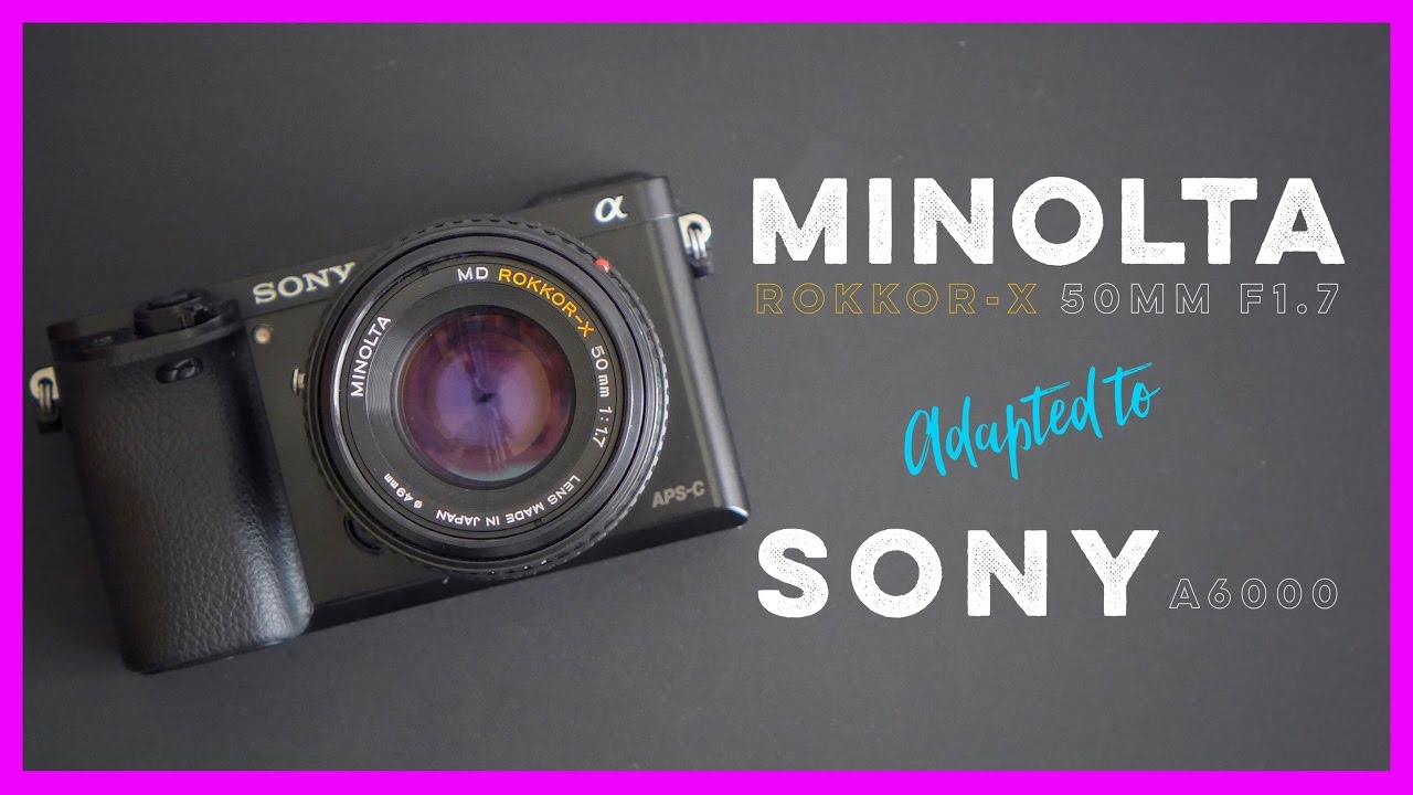 Minolta MD ROKKOR-X 50 мм F1.7 адаптер к A6000 Sony