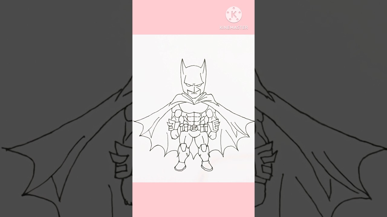 how to draw bat man full body 