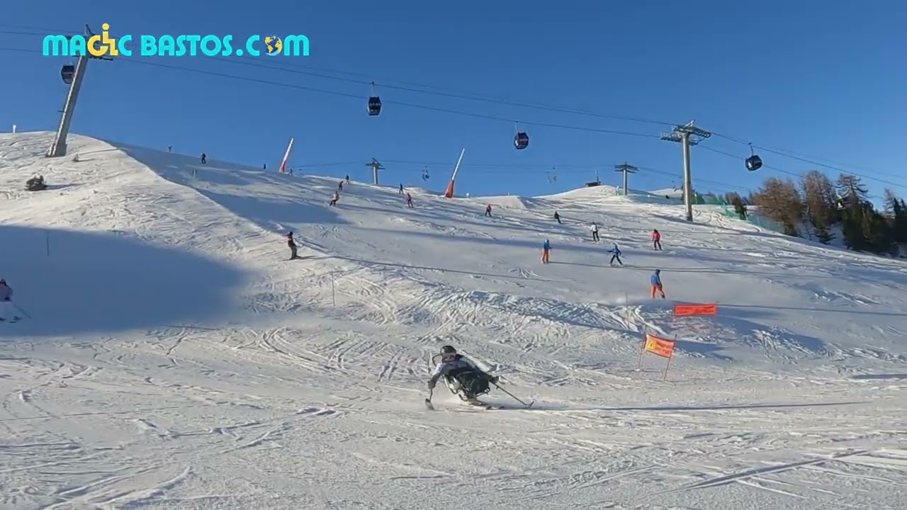 Solene paraplégique T8 handiski la Plagne 2025