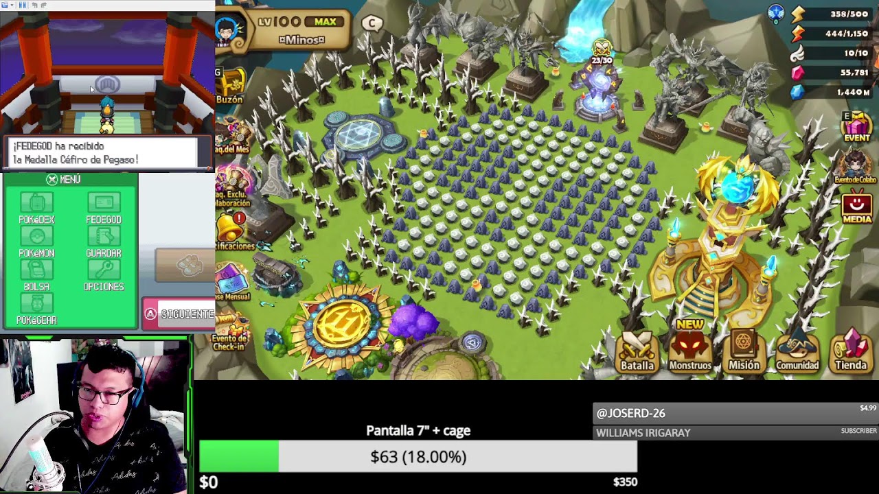 SUMMONERS WAR: JUEGO POKEMON HEARTGOLD DE FONDO