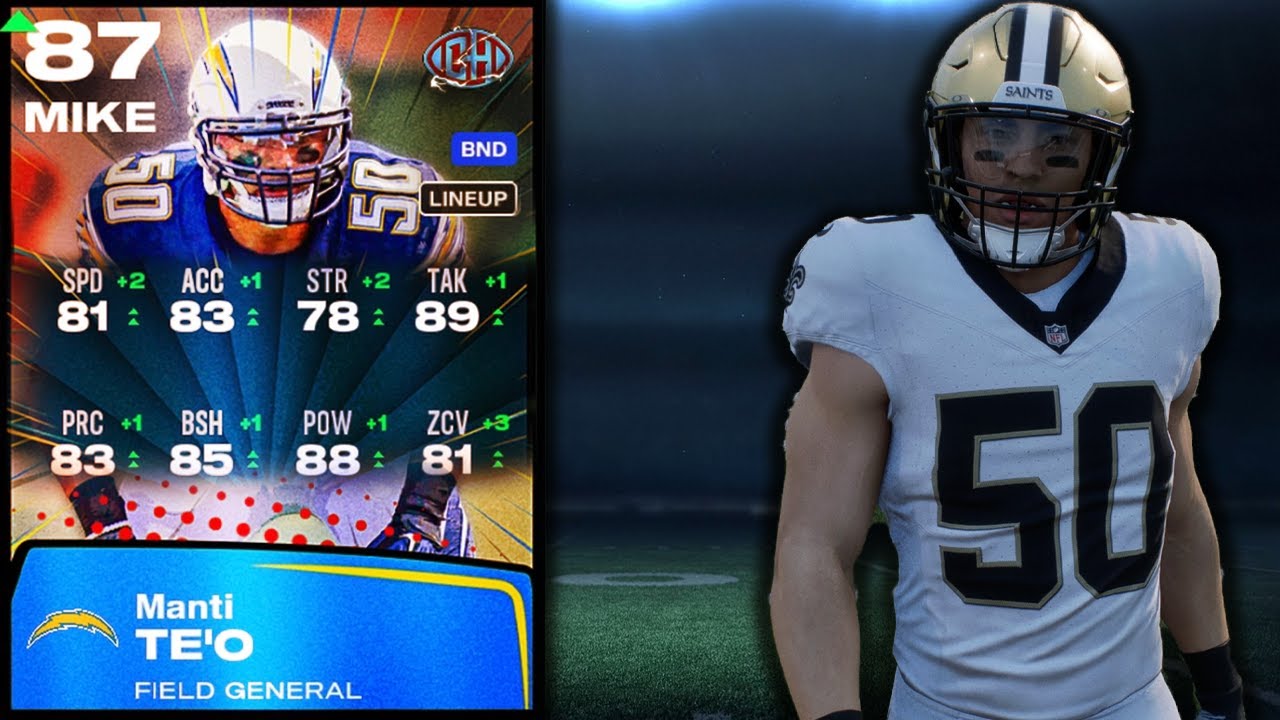 💪 87 OVR Manti Te’o LOCKS DOWN The Middle For The Saints Theme Team! Madden 26 MUT