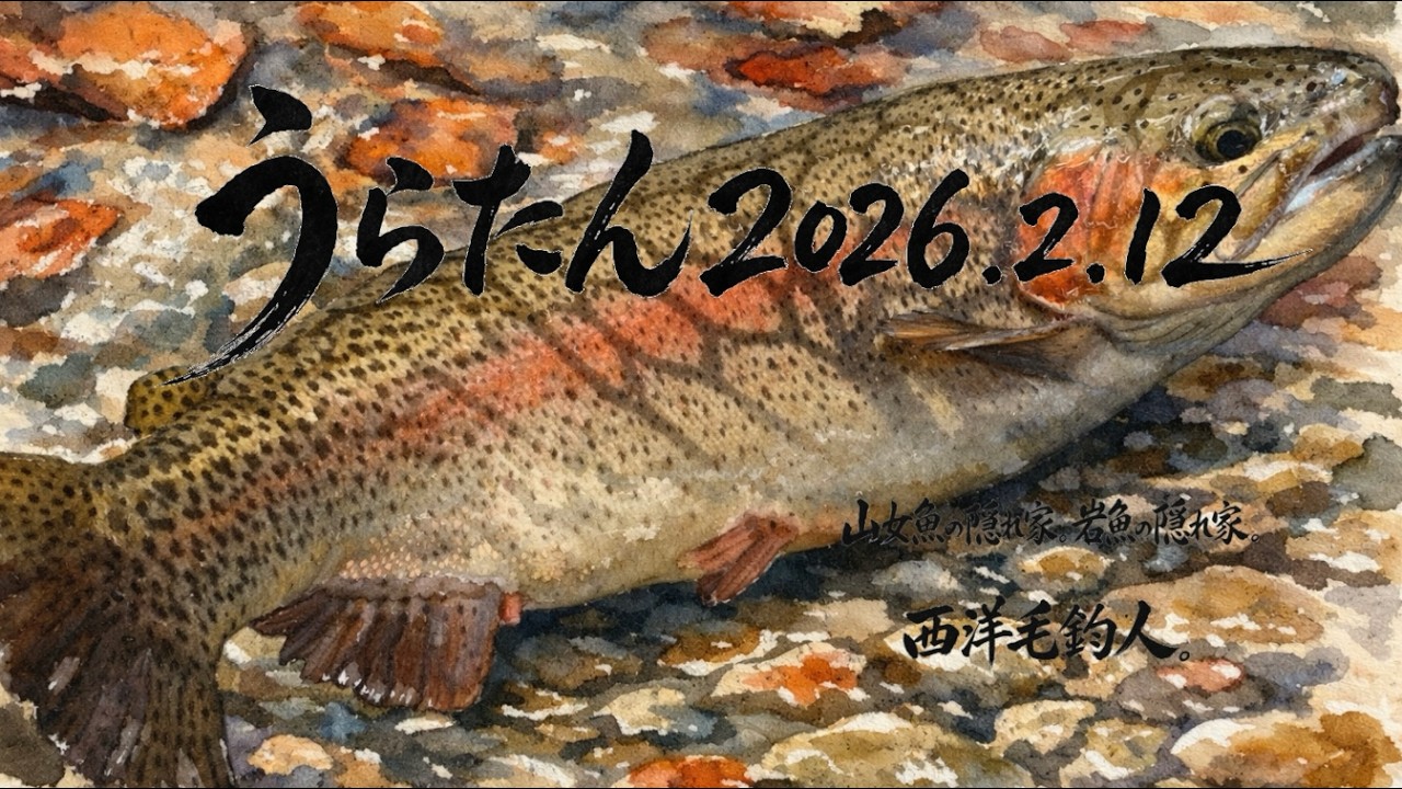 【山女魚の隠れ家。岩魚の隠れ家。】うらたん2026 2 12