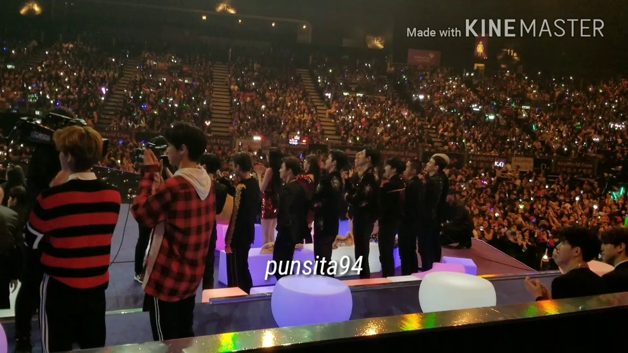 MAMA2017 HK EXO reaction to SUPER JUNIOR 20171201
