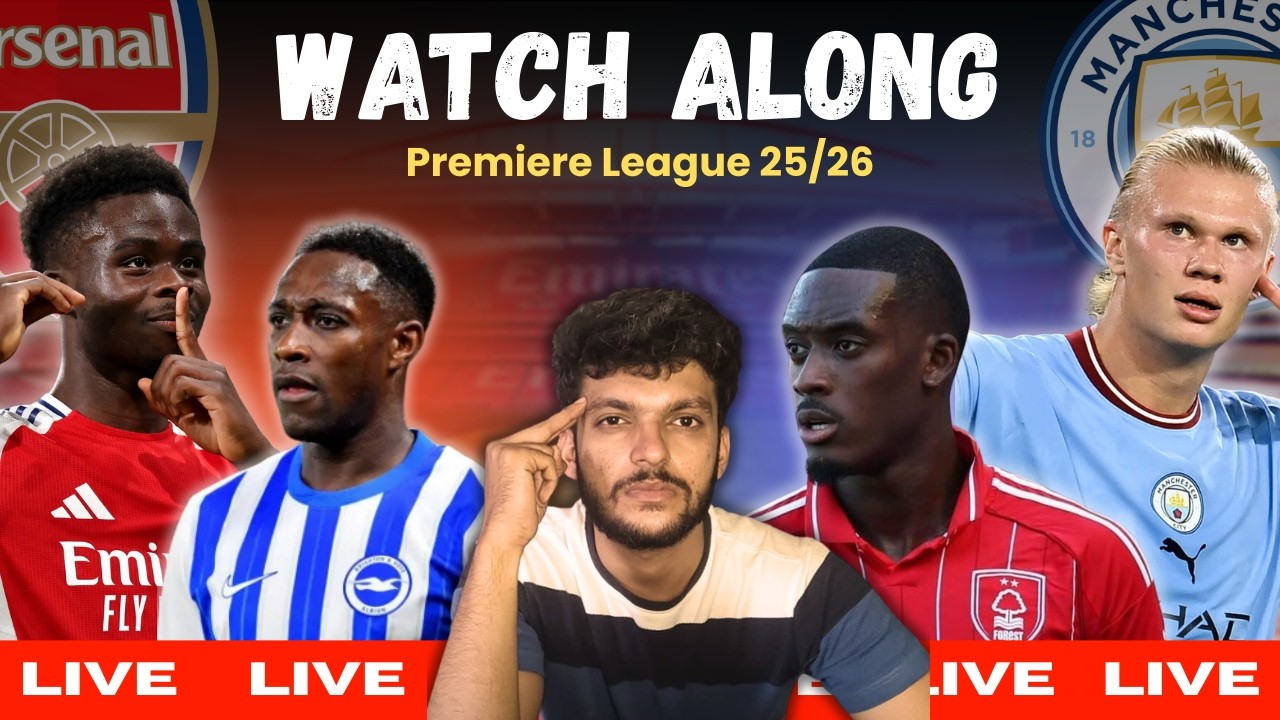 🔴LIVE: Man City vs Nottingham Forest + Arsenal vs Brighton | Premier League Matchday 29!