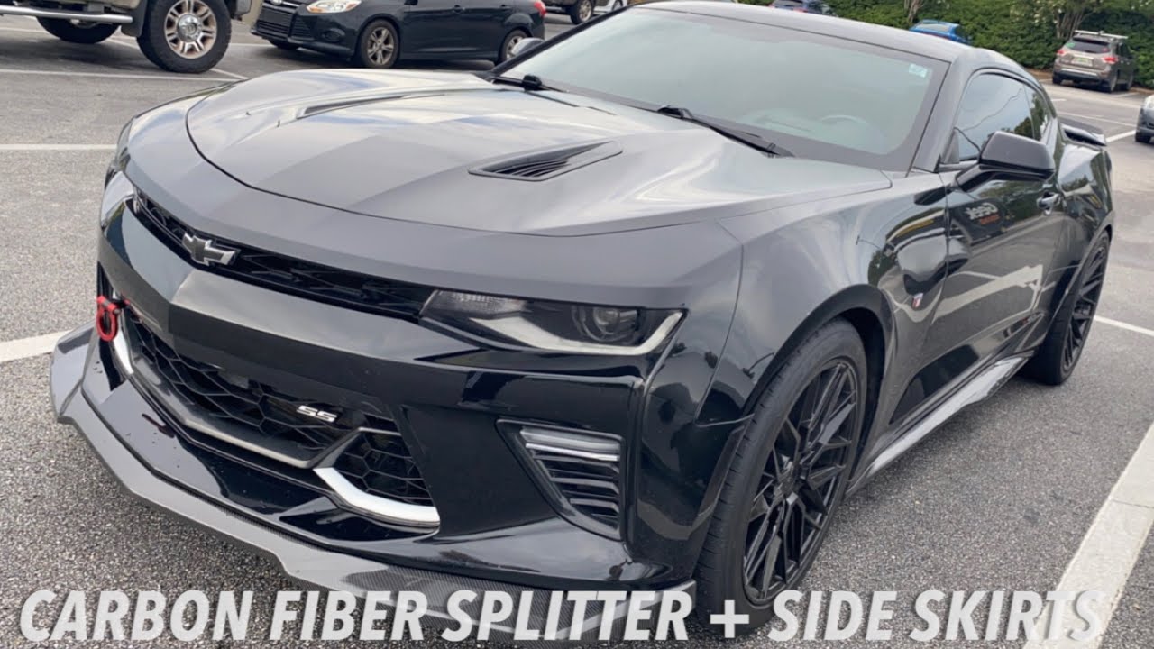 6th gen camaro ss carbon fiber splitter + side skirt install - extreme online store -