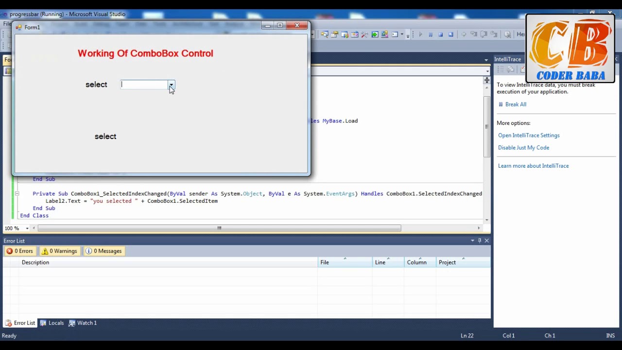 ComboBox Control in visual Basic.Net