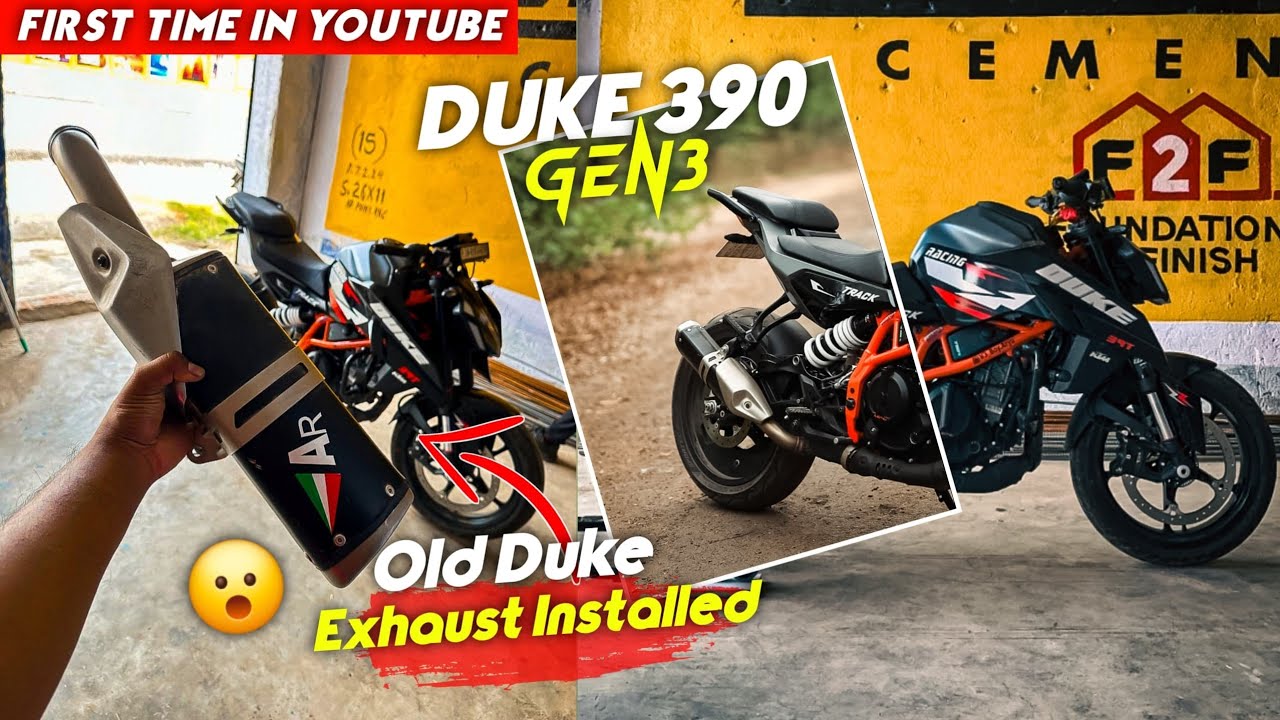 New Duke 390 Gen 3 Exhaust Modification | Installing Old Duke 390 Exhaust 😱 Bass Increase 📣⚡