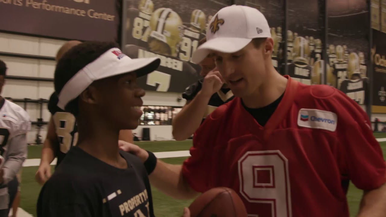 Drew Brees & New Orleans Saints Make a Dream Come True for Elijah