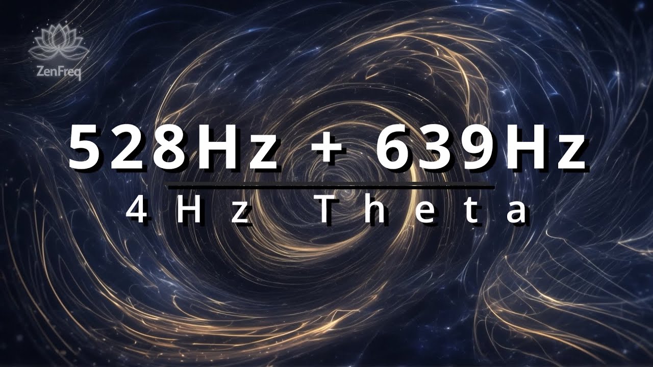 528 Hz + 639 Hz | Emotional Healing & Inner Harmony Binaural Theta Meditation | ZenFreq