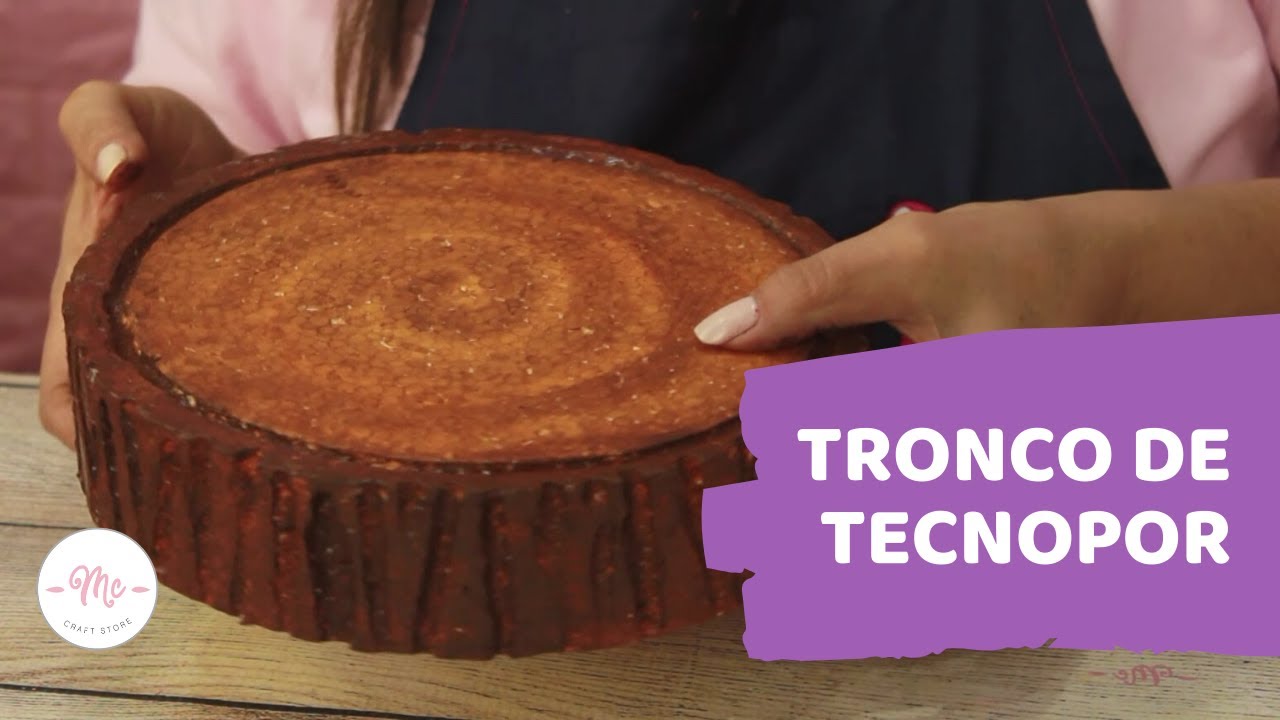 COMO hacer un TRONCO de TECNOPOR, UNICEL, PLASTIFOR ...