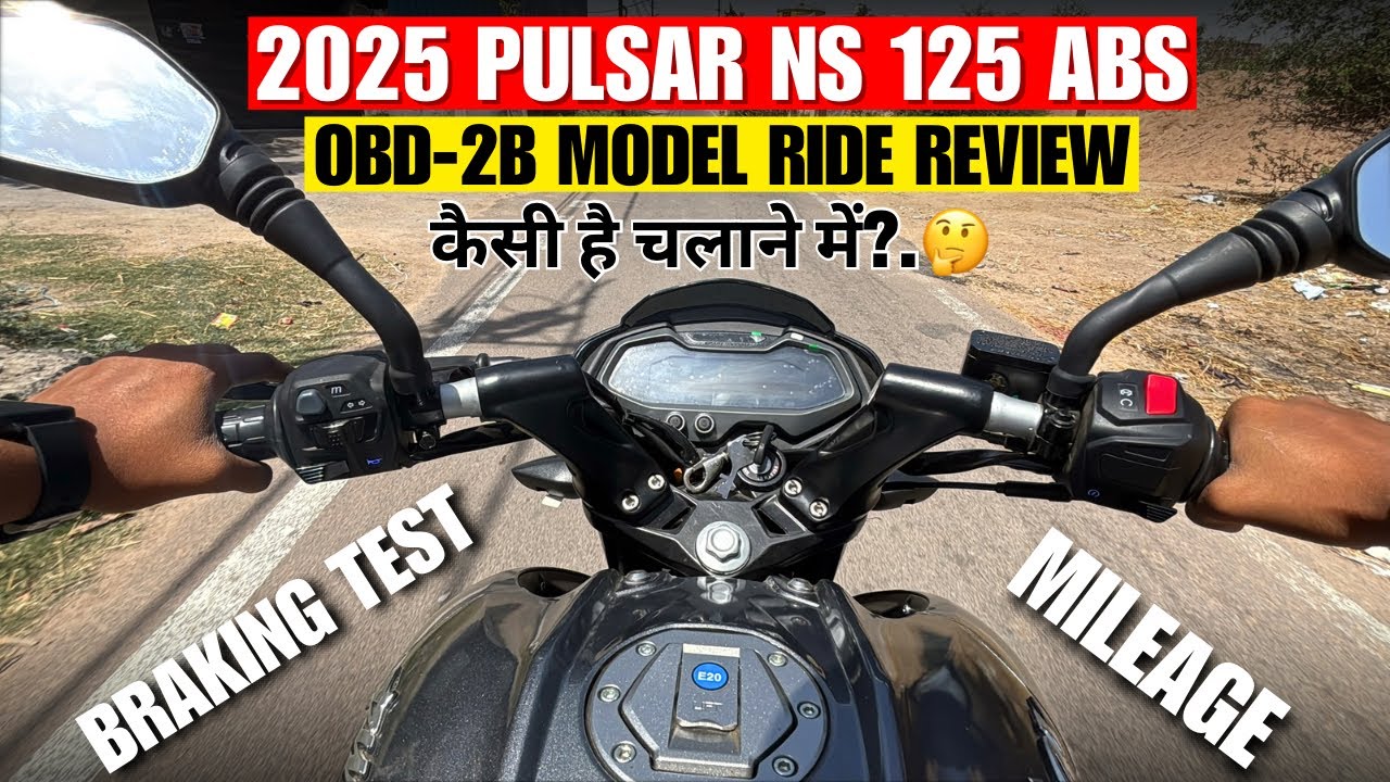 2025 New Bajaj Pulsar NS 125 OBD-2B Model Ride Review🔥| Mileage,Top Speed & Braking Test