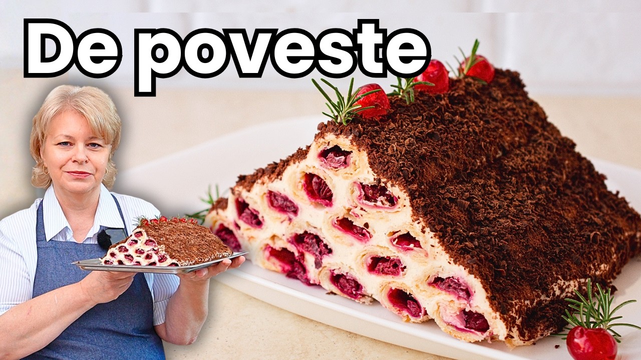 Cușma lui Guguță – desert moldovenesc cu rulouri fragede și cremă de smântână