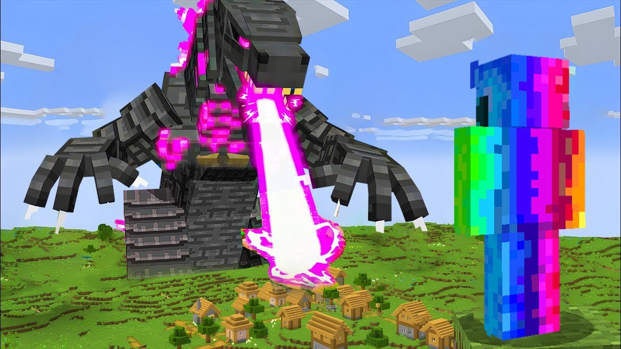 😱ผมสร้างเกาะยักษ์ทีมี Godzilla มหึมา, ก็อตซิลล่าไล่กินคน..?! (Minecraft)