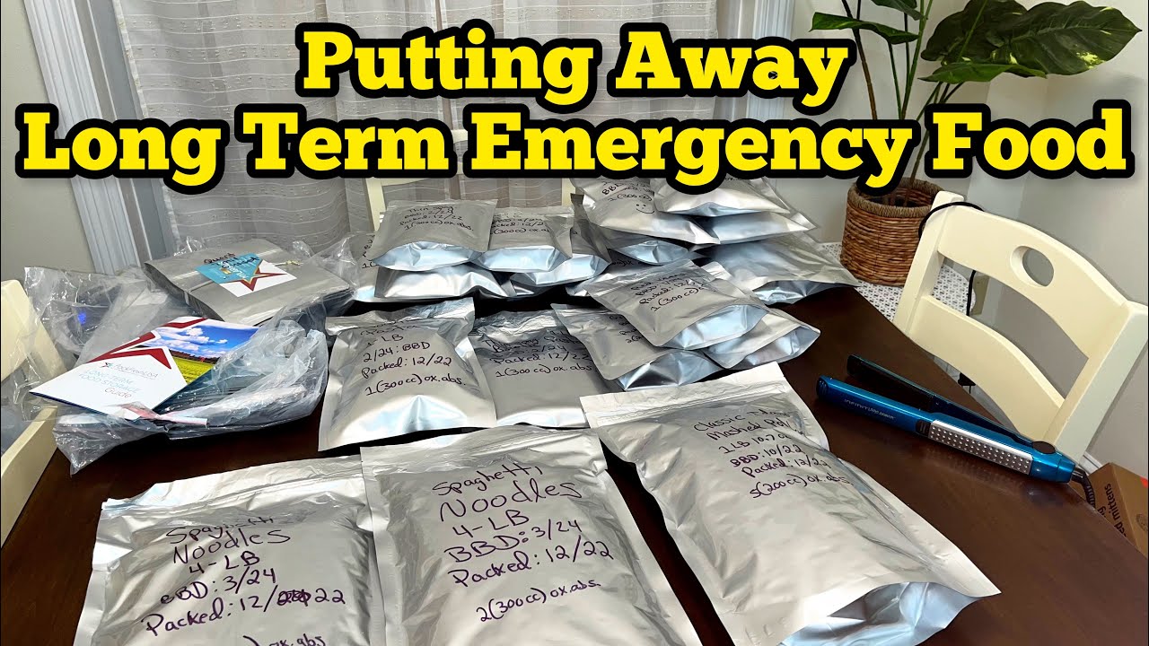 Putting Away Long-Term Food Using Mylar Bag Storage | Prepper, Preps, Prepping, SHTF, Emergency Food