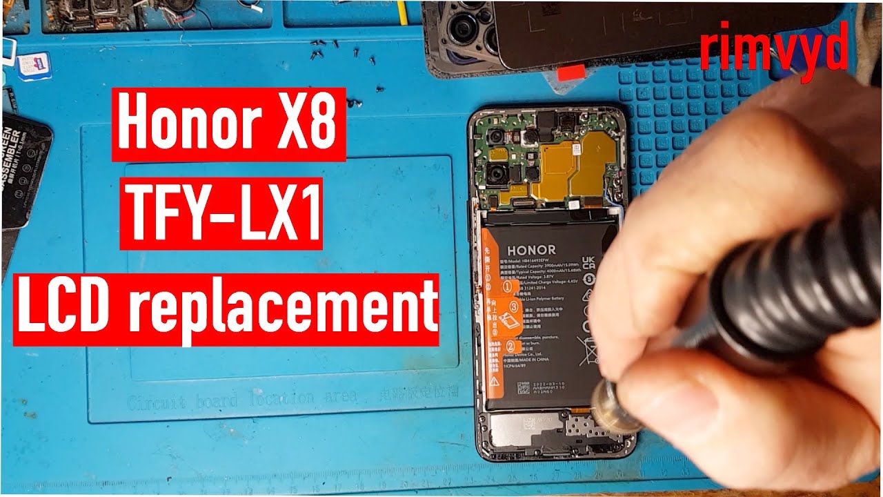Honor X8, TFY-LX1, How to disassembly, LCD replacement