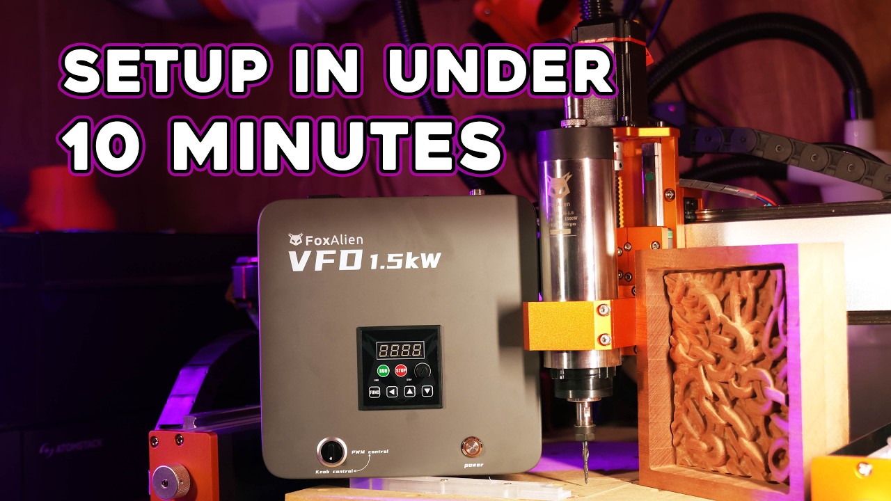 Easiest CNC Upgrade Ever - First look at the FoxAlien 1.5kw Spindle and VFD