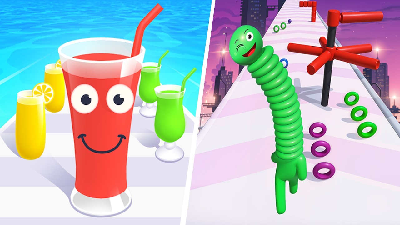 Juice Run 🆚 Long Neck Run🌻🧿🌺🌈Max Levels Walkthrough Android IOS Update 19100