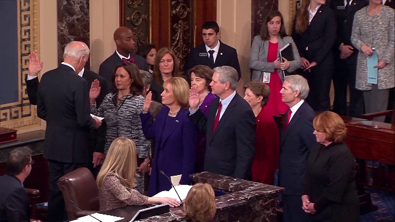 Maggie Hassan Sworn-In as New Hampshire&rsquo;s Newest Senator by Vice President Joe Biden