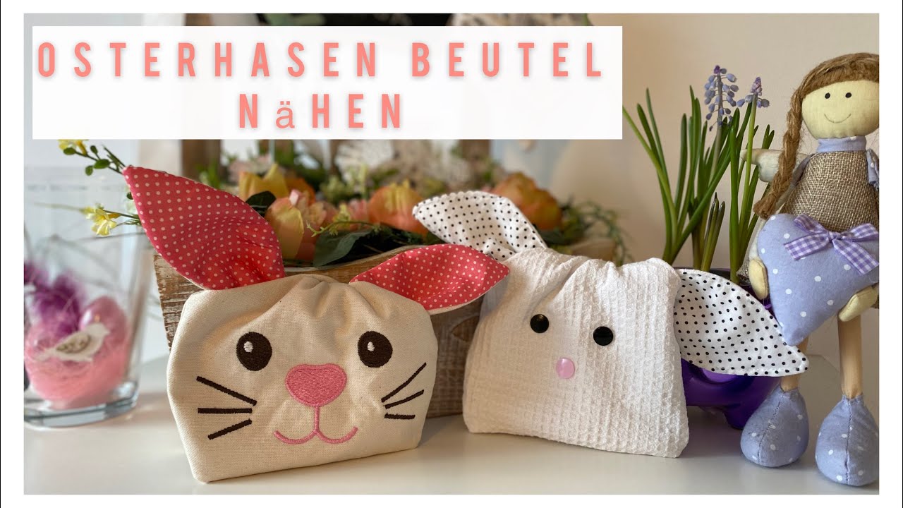 Osterhasen-Beutel  Hasenbeutel Geschenkverpackung Ostern nähen - Bunnybag - Gutschein verpacken