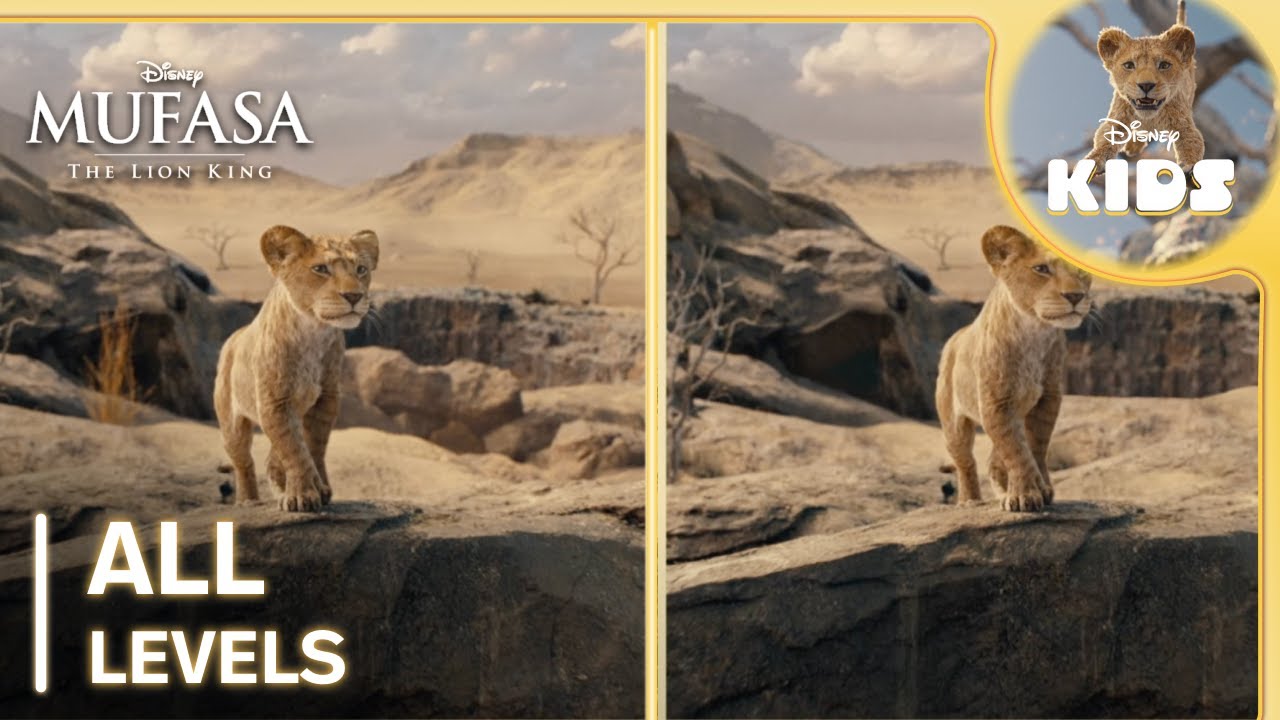 Spot the Difference | Level: ALL LEVELS | Mufasa: The Lion King | Disney Kids