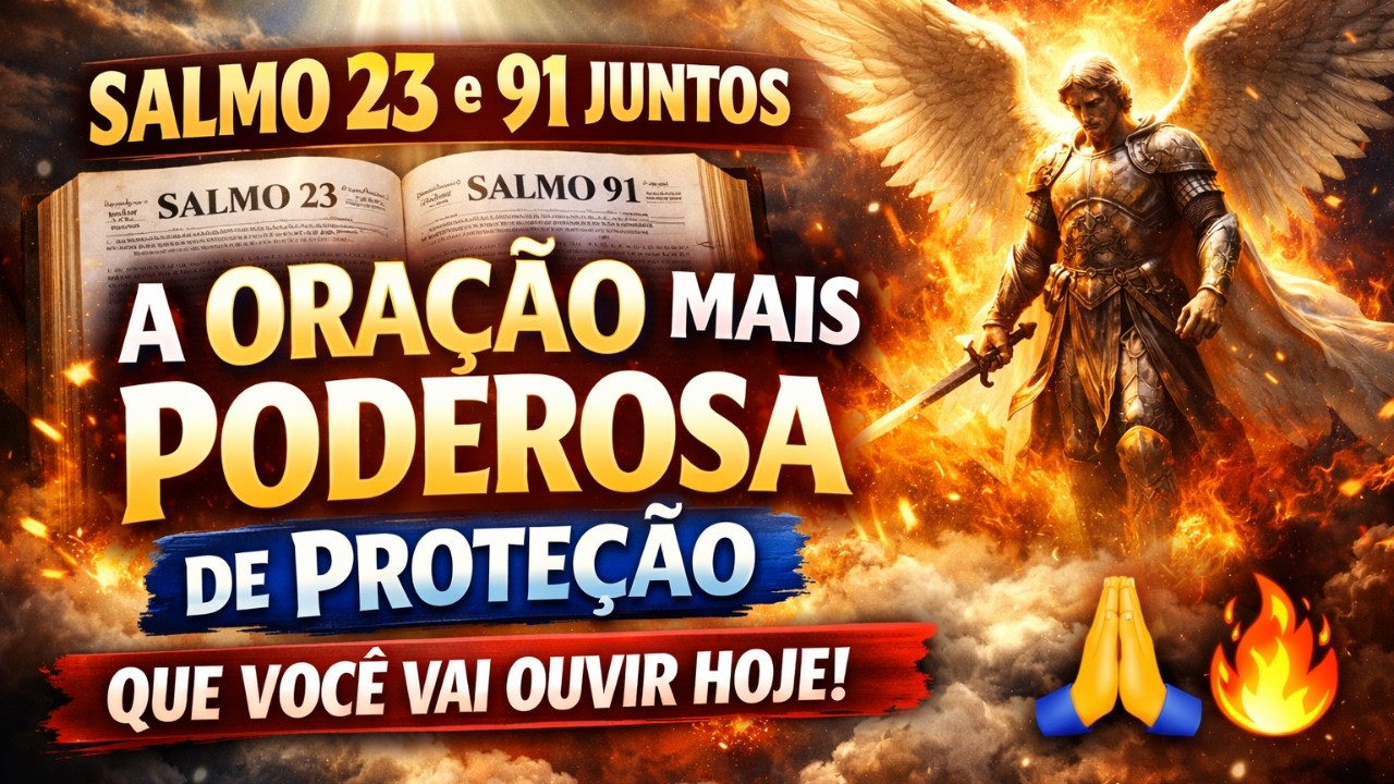 SALMO 23 e 91 JUNTOS – A ORAÇÃO MAIS PODEROSA DE PROTEÇÃO QUE VOCÊ VAI OUVIR HOJE! 🙏🔥
