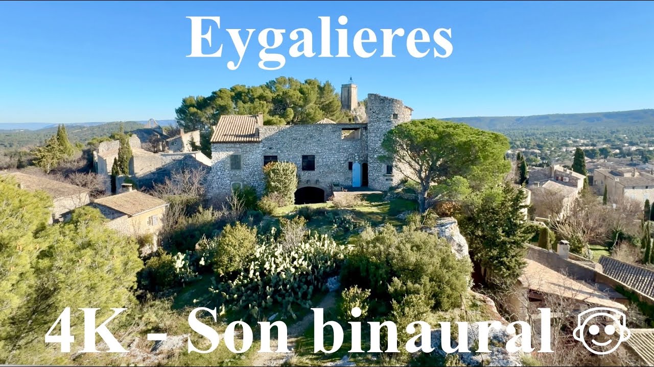4K walk - magnifique village perché de Provence - Eygalières - France