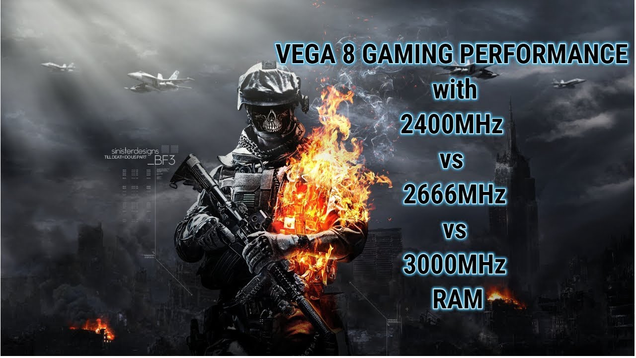 2400 vs 2666 vs 3000 MHz RAM Ryzen 3 2200G Vega 8 Graphics