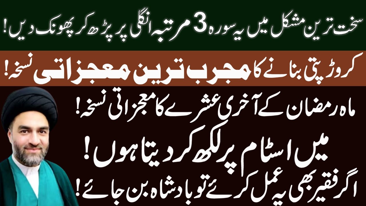 Dua Hal Mushkilat Namaz K Waqt Best Dua| Dua Mushkil Kusha Parhne Mushkil Khatam Maulana Ali  Razvi