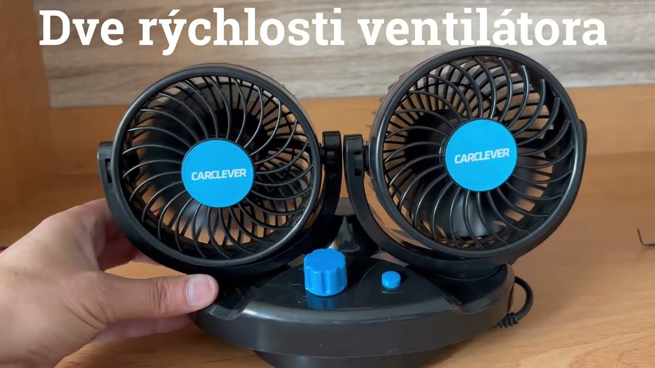 Ventilátor DUO na palubnú dosku - 12V s možnosťou otáčania