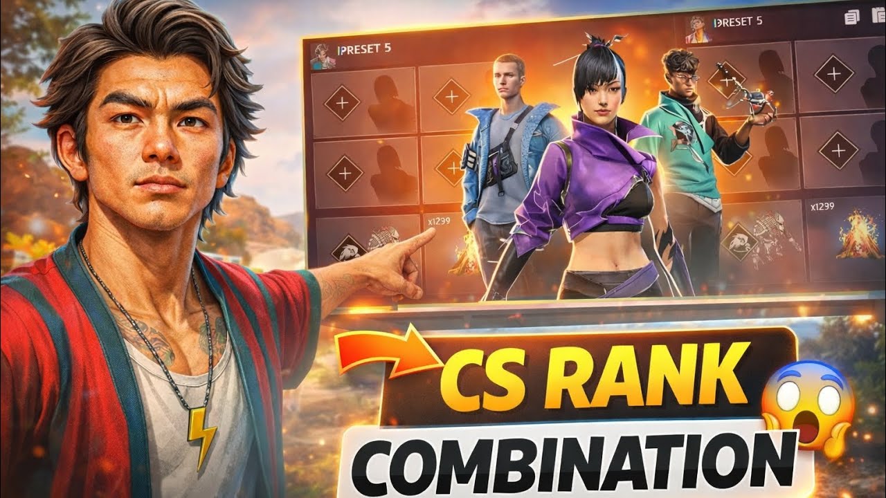 Best CS Rank Character Combo in Free Fire 😱 Win Every Match 🔥| CS ranked Character combination| 