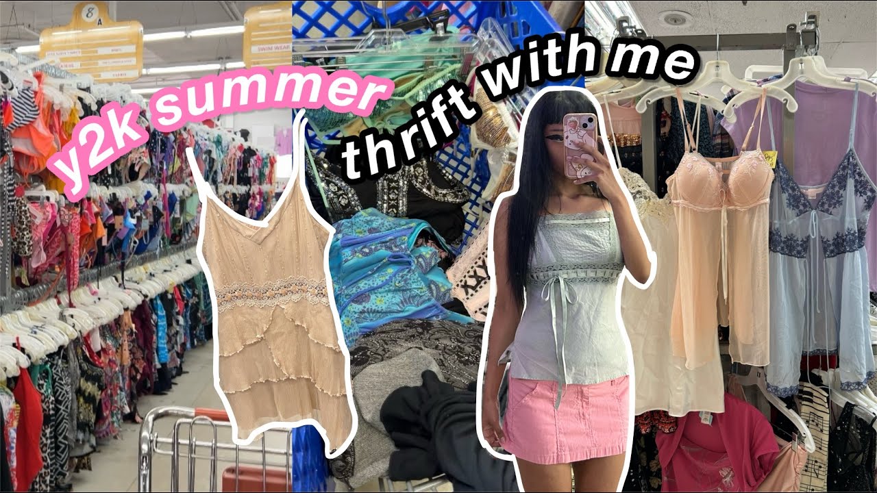 Y2K  THRIFT WITH ME VLOG FOR LOLLAPALOOZA ⋆˚꩜｡