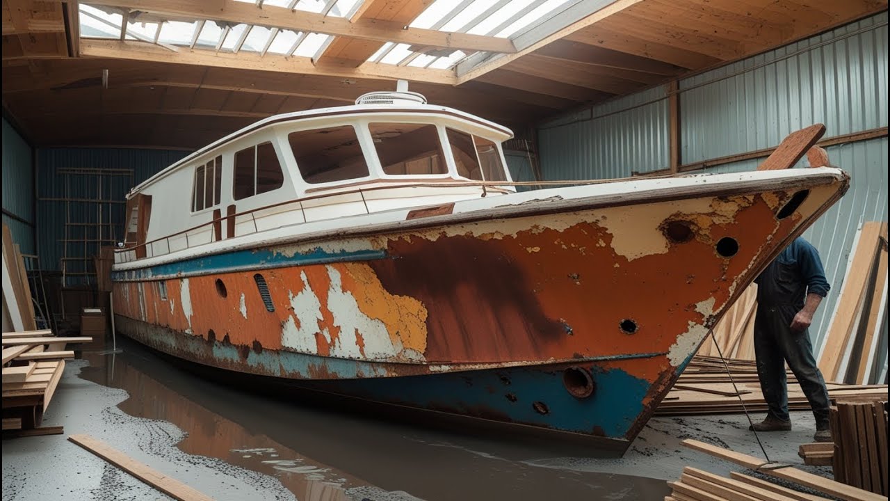 Man Finds Abandoned Boat and Restores It to Like-New Condition |Start to Finish by ‪@NASAT Channel‬