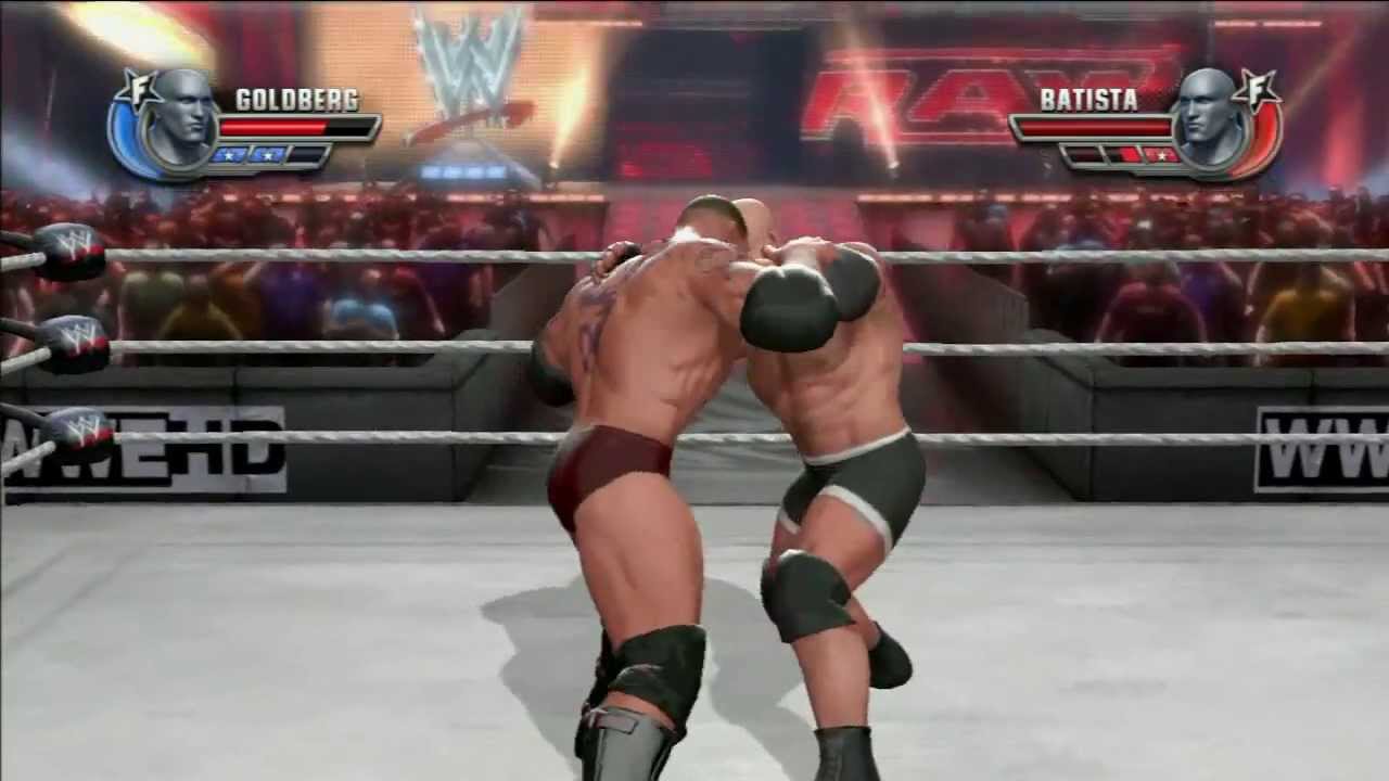 WWE All Stars !!! Extreme Rules Match Goldberg Vs Batista