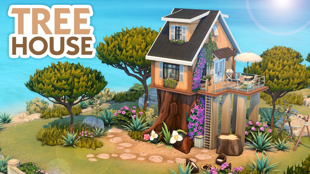 Treehouse on a Private Island 🌴 // The Sims 4 Speed Build