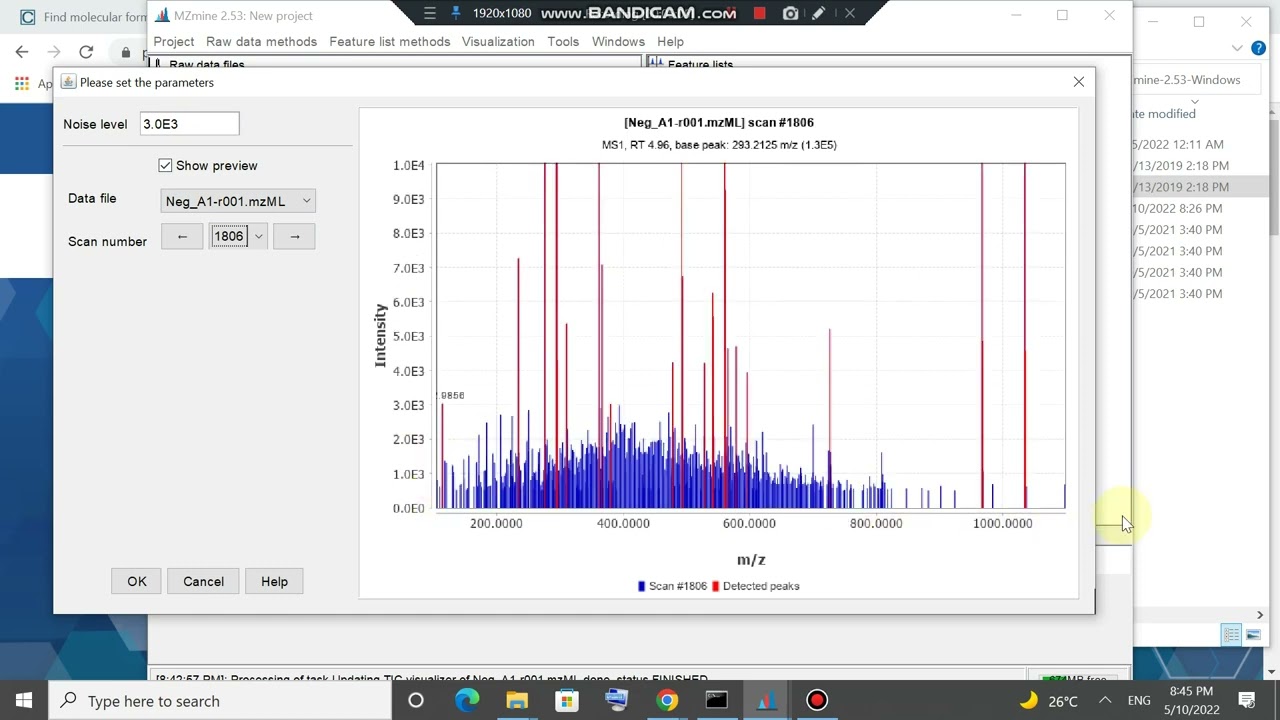 MZmine part 1: from RAW data to Feature list